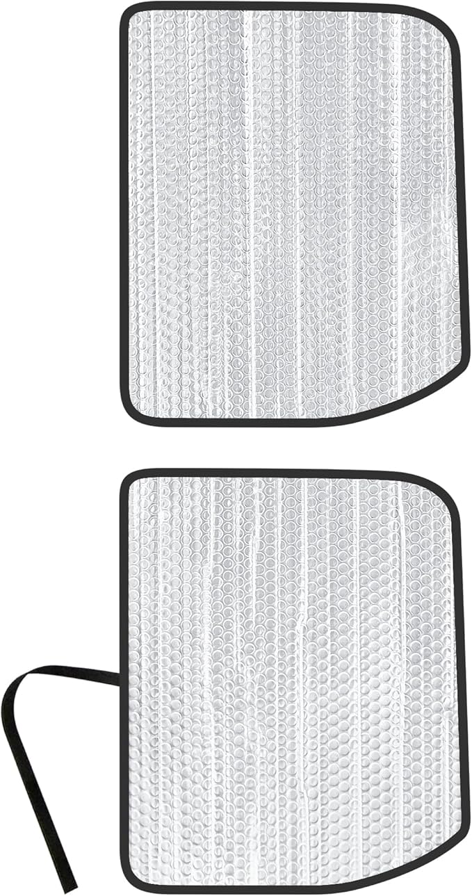 Side Window Rear Seat Sunshade Custom Fit for 2019 2020 2021 2022 2023 2024 2025 2026 GMC Sierra 1500, 4Door Double Cab, UV Reflector Sun Protection Accessories (Set of 2) -Made in USA