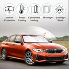 Front Windshield Sun Shade Foldable Car Front Window Sun Shade Windshield Shade Custom Fit for 2013-2018 BMW F30/F31/F80/M3 Block UV Rays Accessories Heat Keep Cooler