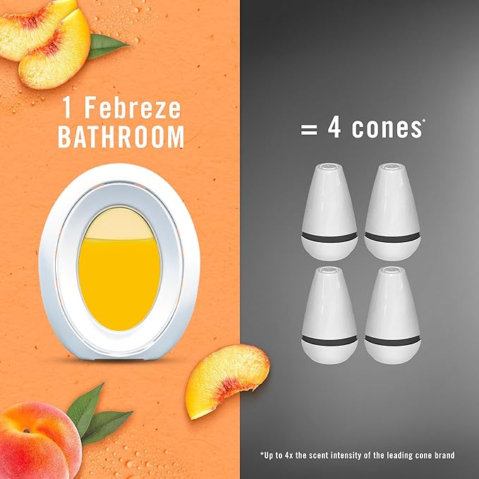 Febreze Small Spaces Air Freshener, Odor-Fighting, Plug In Alternative, Air Fresheners for Home and Bathroom and Kitchen, Clo
