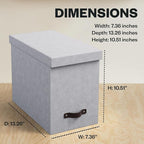 Bigso John Desktop File Box - Storage Solution and Document Organizer for Important Paperwork - Durable Hanging File Box with