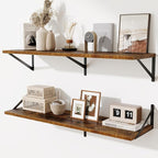 Floating Shelves for Wall,40" Wall Mounted Shelves Set of 2,Long Wood Floating Shelves,Hanging Wide Display & Storage Shelf w