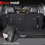 Floor Mats for 2023-2025 2026 Honda Pilot, Cargo Mat with Backrest Mat All Weather TPE Cargo Liner Replacement Protection for 2025 Honda Pilot Accessories Door Sill Guards