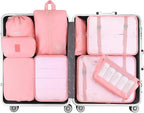 Mossio 9 Set Packing Cubes with Shoe Bag & Electronics Bag - Luggage Organizers Suitcase Travel Accessories