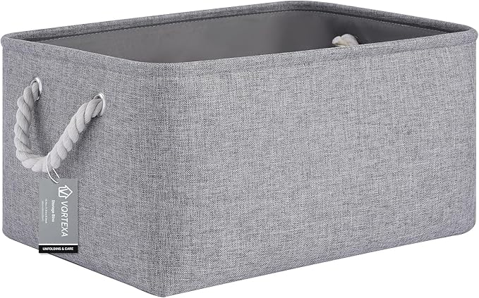 Large Storage Baskets- 15.7x11.8x8.26 inch Storage Bins for Shelves and Closet Organizing, Foldable Fabric Bin for Home Organ