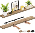 Ballucci Floating Shelves, 55" Wood Wall Shelf Set of 2, with Invisible Brackets for Bathroom, Living Room, Bedroom, Kitchen,