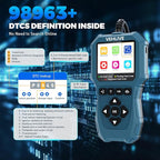 OBD2 Scanner Diagnostic Tool, Check Engine Light Car Code Reader with Reset, Battery Tester, Live Data, Freeze Frame, I/M