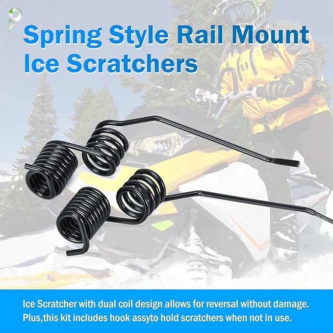 Spring Style Rail Mount Ice Scratcherss Compatible with Ski-Doo Summit 600 800R 850 2008-2020,Replace# 860201140, 860201761
