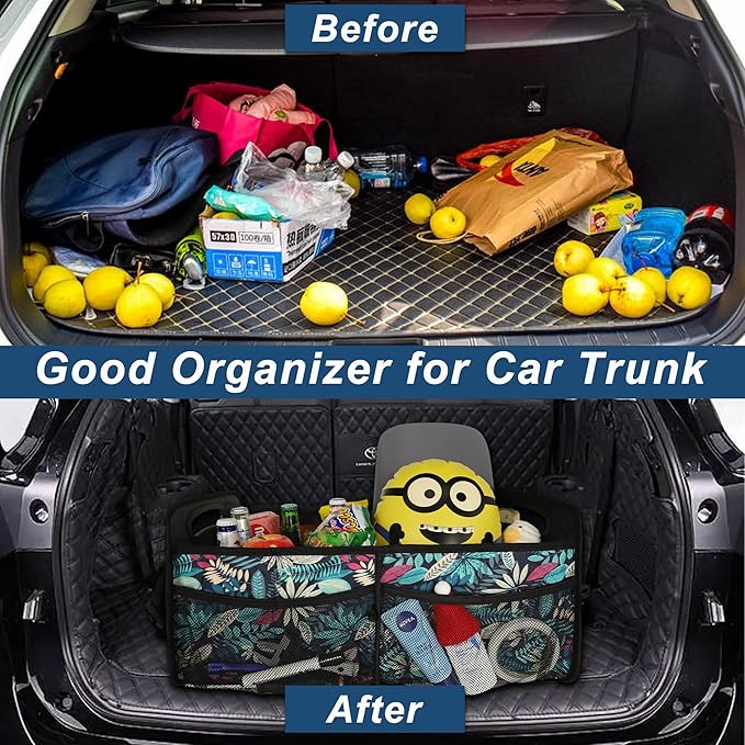Deosk Car Trunk Organizer for SUV, Car Organizers and Storage with 6 Pocket, Car Accessories for Women/Men 50L Waterproof