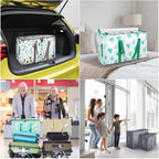 BALEINE 2-Pack Oversized Moving Bags with Reinforced Handles, Heavy-Duty Storage Tote for Clothes, Moving Supplies (Mosaic, 2