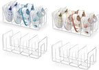 HBlife Clear Acrylic Kids Shoe Rack for Closet Organizers and Storage, Small Shoe Rack 4 Sections Toddler Baby Shoe Storage O
