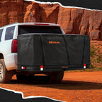 Mockins 40 CuFt XXL Trailer Hitch Cargo Carrier Bag | 70"x30"x33" Waterproof Cargo Bag for Hitch Carrier | All-Weather Abrasion-Resistant Vinyl Vehicle Soft-Shell Carriers w/Straps, Lock & Carry Bag