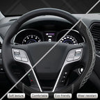 West Llama Customized Auto Car Steering Wheel Cover for Hyundai,Tucson,Sonata,Elantra,Santa Fe,Genesis,Sonata Hybrid,Azera,Ve