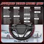 Ventilated Heart-Shaped Steering Wheel Cover with Anti-Slip Leather Grip. Compatible with Ford, Toyota, Honda, Nissan, and Ch