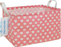 LANGYASHAN Rectangular Storage Bin Collapse Canvas Fabric Cartoon Storage Basket with Handles for Organizing Home Kitchen Boy