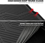 LASFIT Cargo Mat & Backrest Mats Seat Protector for BMW X3 2025 2026, Custom Fit 100% TPE All Weather Protection Car Liner for BMW X3 30 xDrive M50 xDrive Trunk Mats, Black