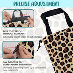 Car Trash Bag Abstract Brown Leopard Leak-Proof Car Garbage Bag with Drawstring Foldable Canvas Trash Bin with Adjustable Buckle for Car Accessories, Travelling, Camping