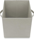 Casafield Set of 6 Collapsible Fabric Cube Storage Bins, Light Gray - 11" Foldable Cloth Baskets for Shelves, Cubby Organizer