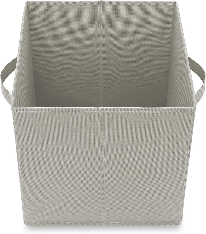 Casafield Set of 6 Collapsible Fabric Cube Storage Bins, Light Gray - 11" Foldable Cloth Baskets for Shelves, Cubby Organizer