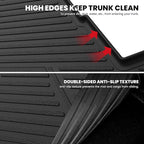 LASFIT Trunk Mat for Chevrolet Chevy Impala 2014-2020 (Not Fit Equipped with The Auto Stop/Start System), All Weather TPE Custom Fit Cargo Mat Trunk Liner for Chevy Impala Accessories, Black
