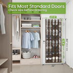 Unjumbly Over the Door Shoe Organizer with 40 Large Breathable Mesh Pockets, Space Saving Shoe Holder, Hanging Shoe Rack for 