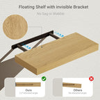 Vivelove Floating Shelves for Wall Mounted, 16 inchs Shelf for Small Bathroom, Bedroom, Living Room, Kitchen, Modern Home Dec