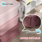 Qaba 3 Tier Kids Storage Unit, Toy Organizers and Storage with 9 Drawer Chest for Kids Bedroom Nursery Kindergarten Living Ro