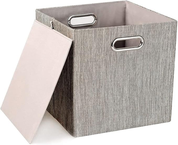 Posprica 3X Thicker Fabric Storage Cubes 13 inch Collapsible Storage Bins for Organization, Cubby Storage Baskets for Organiz