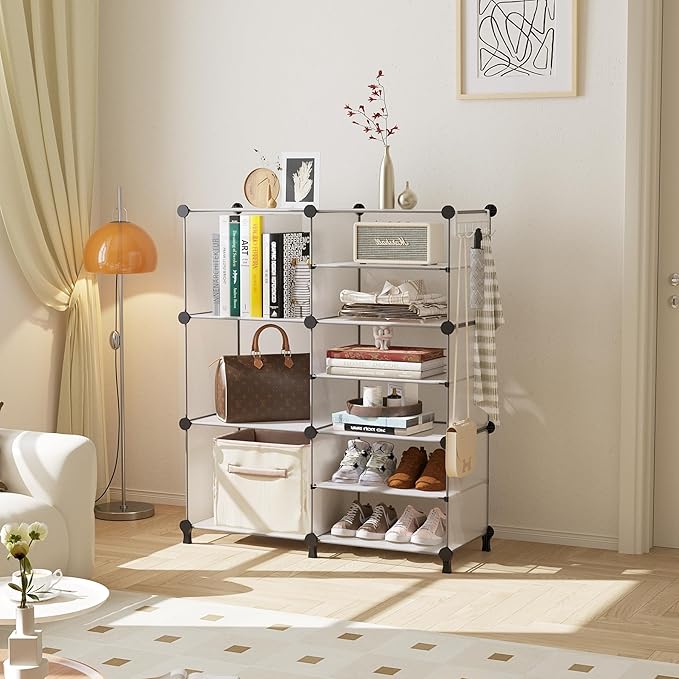 AWTATOS Closet Organizer 6 Cube Storage Shelves Portable Closet Clothes Organizers and Storage Stackable Cubby Shelving for C