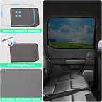 2015-2020 f150 Window Shades - Rear Side Window Sun Shade for Baby, Breathable Mesh Car Privacy Window Covers, UV Protection and Heat Insulation for Road Trips, Napping, Camping (2 PCS)