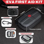 RHINO RESCUE EVA First Aid Kit, Small Waterproof Backpack Emergency Hiking First Aid Kit for Backpacking, Medical Kit for Tra