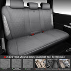 CAR PASS Gray Oxford Bling Diamond Car Seat Covers Full Set Interior Sets, Waterproof Shining Glitter Sparkly Crystal Univers