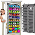 Heavy-Duty, over the door shoe organizer, Extra-Wide Large, shoe organizer, Holds 30 Pairs & Supports 100lbs, shoe rack, with