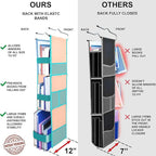 ABRA® 3 Shelf Hanging Locker Organizer for School, Gym, Work, Storage | Deep Shelves 6”x 9”| Eco-Friendly Fabric Healthy for 