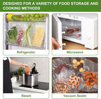 [2025 Upgraded]Moretoes Vacuum Sealer Bags, 30 Gallon 11"x 16"and 70 Quart 8"x 12"and 50Pint 6"x 10"Food Saver Bags BPA Free,