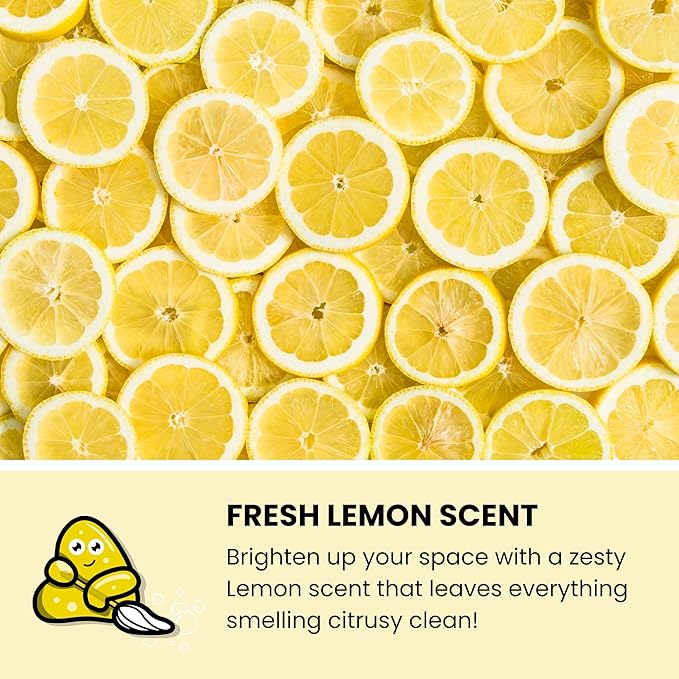 Slime Buddies Car Cleaning Gel Putty - 3 Pack Lemon Scented Interior Detailing Tool for Cup Holder, Air Vent & Keyboard - Reu