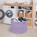 MEGASKET Purple Rope Storage Basket, 22" X 14" Large Woven Baskets, Jumbo Floor Bin for Throw Blankets Pillows, Baby Laundry 