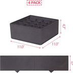 DIOMMELL 4 Pack Foldable Cloth Storage Box Closet Dresser Drawer Organizer Fabric Baskets Bins Containers Divider for Clothes