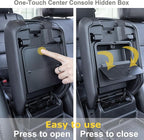 Center Console Hidden Organizer Box Compatible with Jeep Wrangler JL/JLU 4XE and Jeep Gladiator JT 2018-2023 2024 2025 Accessories Armrest Secret Compartment One-Touch Hidden Storage（Patent Design）