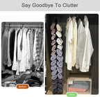 DHSFKBE Legging Organizer Storage - 2PCS T Shirt Organizer, Hanging Closet Organizers and Storage with 26 Roll Independent Co