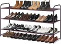 MISSLO Long 3 Tier Shoe Rack for Closet Shoe Organizer Storage Stackable Wide Shoe Shelf Holds 24 Pairs of Men Sneakers, Wome