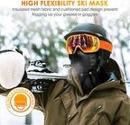 AstroAI 47.2" Ice Scrapers & Ski Mask Balaclava for Cold Weather Black