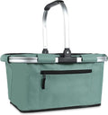 Picnic Basket, SIYUAN Shopping Basket with Handle 22L Collapsible Grocery Basket Portable Folding Basket for Marketing Picnic