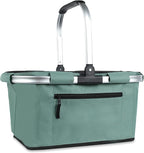 Picnic Basket, SIYUAN Shopping Basket with Handle 22L Collapsible Grocery Basket Portable Folding Basket for Marketing Picnic