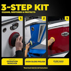 Meguiar’s Marine/RV Fiberglass Restoration System, M4965, 3-Piece Fiberglass Repair Kit with Oxidation Remover, High-Gloss Boat Polish and Wax, Christmas Gift Ideas for Car Dads