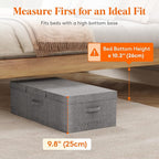 Lifewit 80L Under Bed Storage Containers, 9.8 Inch Tall Underbed Clothes Storage Organizer Bin with Sturdy Sidewalls, Bottom,