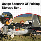 LIBZAKI Car Trunk Organizer,3 Compartments Big Trunk Storage, Large Capacity, Foldable, 95L Heavy Duty Storage Box for Car,