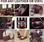 Maroon Leather Recoloring Balm with 100ml Mink Oil,Leather Couch Scratch Remover,Leather Repair kit for Vinyl Furniture and C