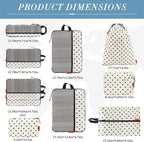 U+U 10 Set Compression Packing Cubes - Travel Organizers with Laundry Bag, Space-Saving Suitcase Organizer, Expandable Packin