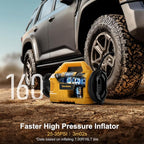 MaxMore Portable Tire Inflator/deflator Compatible with DeWalt 20V Battery (Tool Only),160 PSI High Pressure Cordless Air Compressor Pump, Digital Gauge, Auto Shut-Off, LED Light for Car, Bike, Balls