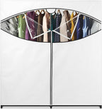 Whitmor 60-inch Extra-Wide Clothes Closet, 60” with White Cover